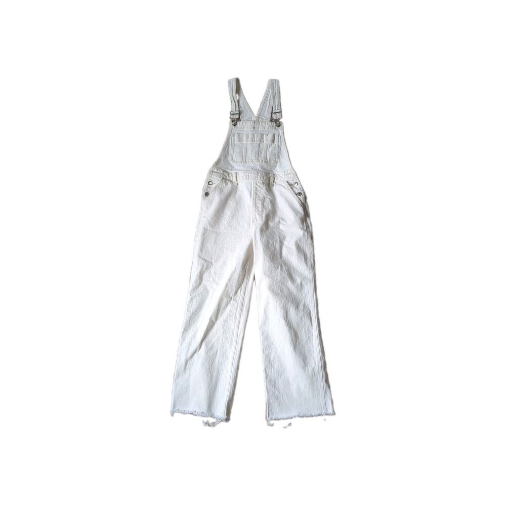 Abercrombie & Fitch White Women's Denim Overalls